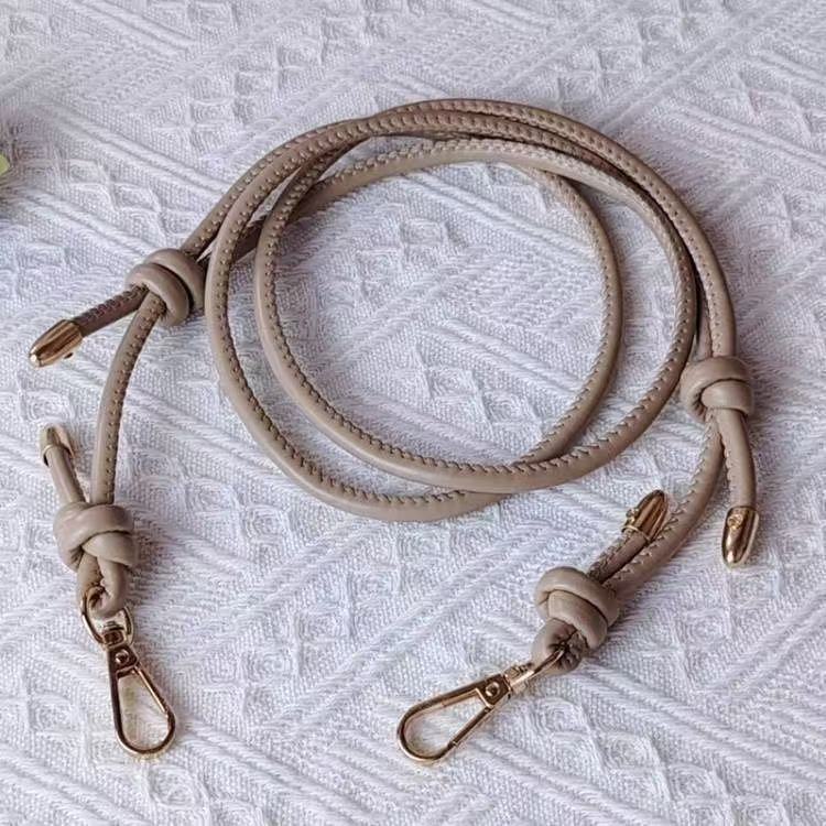 Leather Bag Strap with Gold Hardware