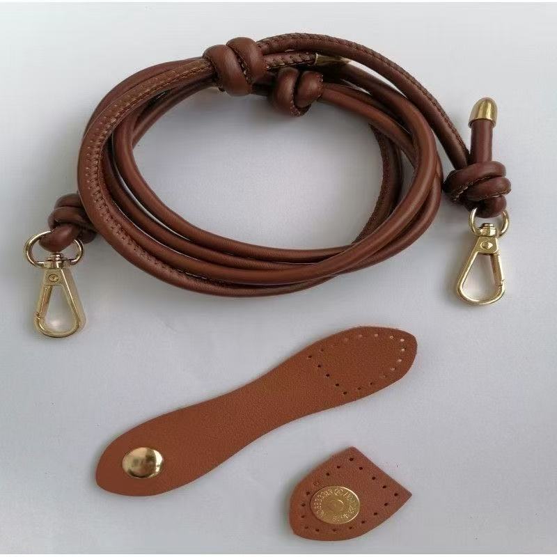 Leather Bag Strap with Gold Hardware